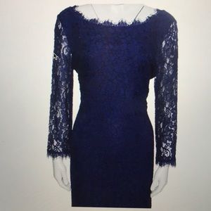 Navy Diane Von Furstenbergcl lace dress